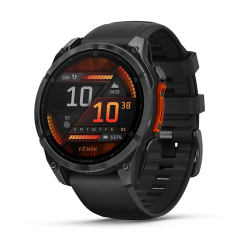 Garmin fēnix® 8 – 47 mm, AMOLED Slate gray with Black Silicone Band
